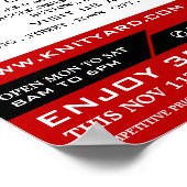 Rode wol Winkel, Knitting Store, Garnenwinkel Poster (Hoek)