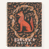 Rode Wolf/Achtige Mythische Schepsel Notitieboek (Voorkant)