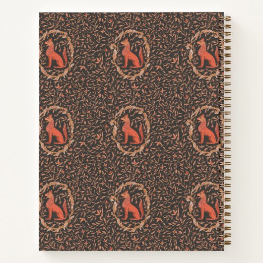 Rode Wolf/Achtige Mythische Schepsel Notitieboek (Achterkant)