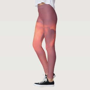 Rode wolk bij zonsondergang leggings