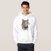 Rode wolk schattige kat hoodie (Voorkant volledig)