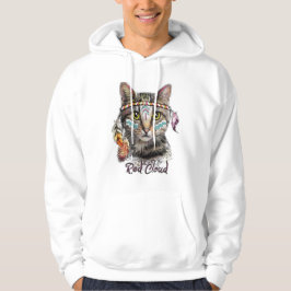 Rode wolk schattige kat hoodie
