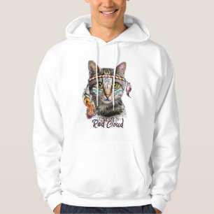 Rode wolk schattige kat hoodie