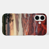 Rode Wolken Sunset Tree Groene velden Case-Mate iPhone Case (Achterkant (horizontaal))