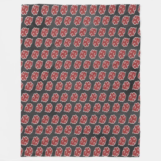 Rode-wolkenpatroon doorboren fleece deken (Voorkant)