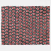 Rode-wolkenpatroon doorboren fleece deken (Voorkant (Horizontaal))