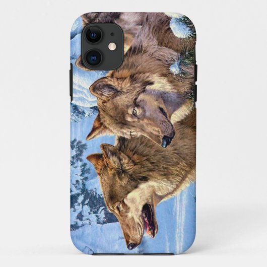 Rode wolven schilderen Case-Mate iPhone case (Achterkant)