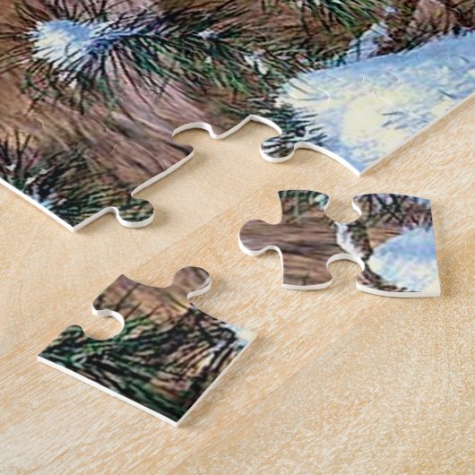 Rode wolven schilderen legpuzzel (Zijkant)