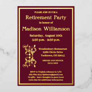 Rode woud voor ouderen folie uitnodiging