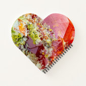 Rode Wulfenite Crystal Heart Notitieblok Valentijn Notitieboek (Achterkant)
