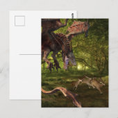 Rode Wyvern-draak in het bos Briefkaart (Voorkant / Achterkant)