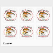Rode X Anglers roodbaars vierkante sticker (Vel)