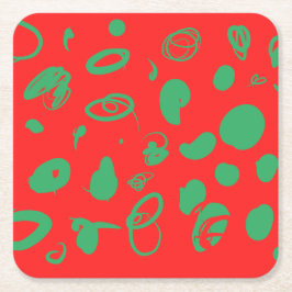 Rode x-mas kartonnen onderzetters