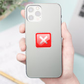 Rode X Onjuist Sticker (Telefoon)