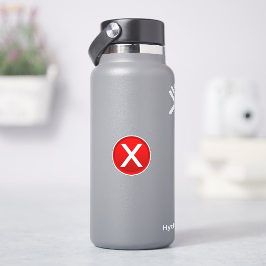Rode X Onjuist Sticker (HydroFlask)