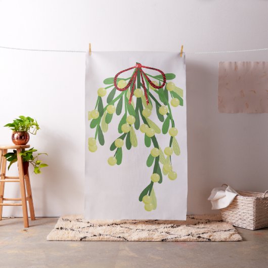 rode xmas mistletoe stof (Voorbeeld)