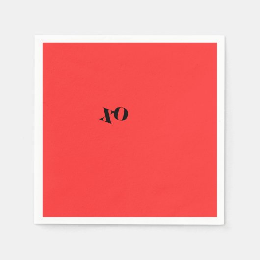 Rode XO servetten (Voorkant)