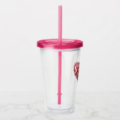 Rode XOXO hartballonnen Acryl Drinkbeker (Rechts)