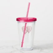 Rode XOXO hartballonnen Acryl Drinkbeker (Achterkant)