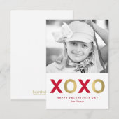 Rode XOXO Kinder Klaslokaal Foto Valentijnse Kaart (Voorkant / Achterkant)