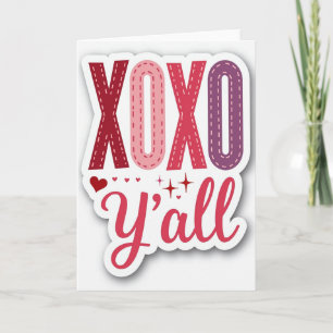 Rode Xoxo Valentijnkaart Kaart