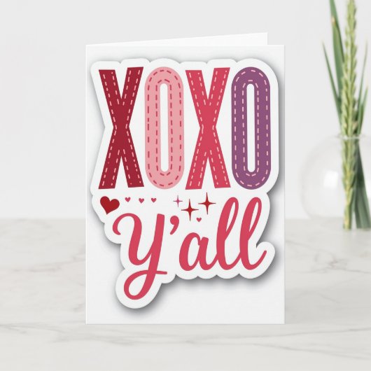 Rode Xoxo Valentijnkaart Kaart (Voorkant)