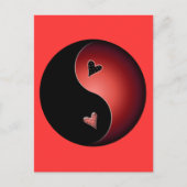 rode yin yang briefkaart (Voorkant)