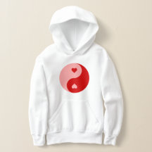 Rode Yin Yang hart valentijnen