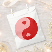 Rode Yin Yang hart valentijnen Bedankzakje (Geknipt)