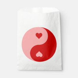 Rode Yin Yang hart valentijnen Bedankzakje