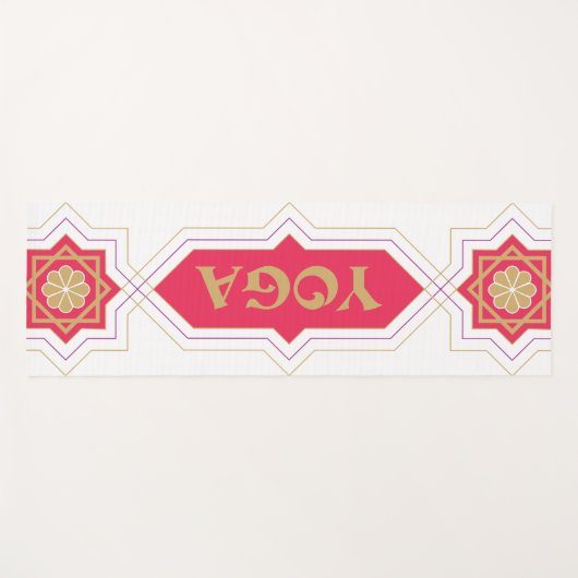 Rode yoga yogamat (Voorkant (horizontaal))