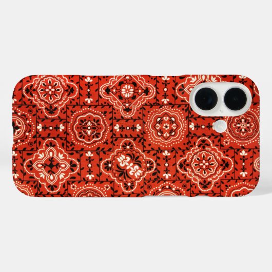 Rode zakdoek Case-Mate iPhone case (Achterkant (horizontaal))