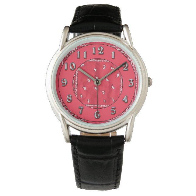Rode Zakdoek Horloge (Voorkant)