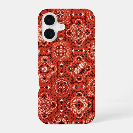 Rode Zakdoek iPhone 16 Hoesje (Achterkant)