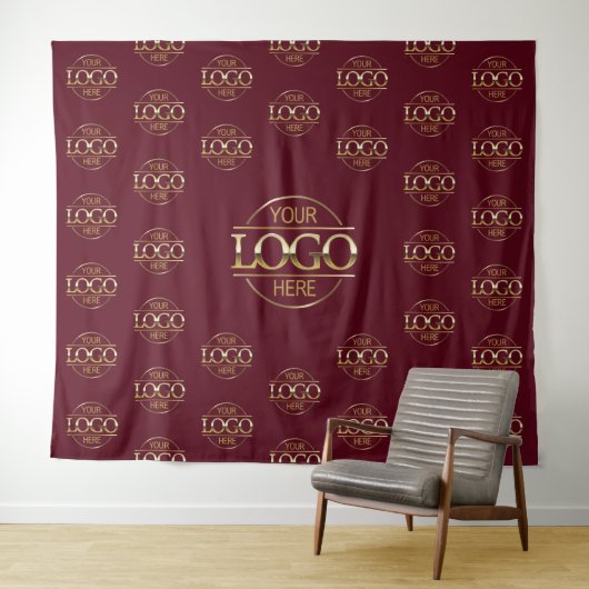 Rode Zakelijk Logo Step & Repeat Achtergrond Banne Wandkleed (In Situ (horizontaal))