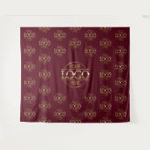 Rode Zakelijk Logo Step & Repeat Achtergrond Banne Wandkleed (Voorkant (horizontaal))