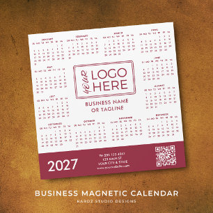 Rode Zakelijke Kalender 2027 Magnetisch
