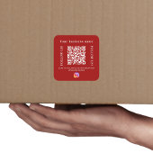 Rode Zakelijke qr-code Instagram Vierkante Sticker
