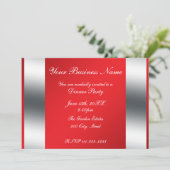 Rode zakelijke uitnodiging (Staand voorkant)