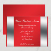 Rode zakelijke uitnodiging (Voorkant / Achterkant)