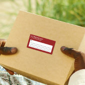 Rode Zakelijke Verzendlabel