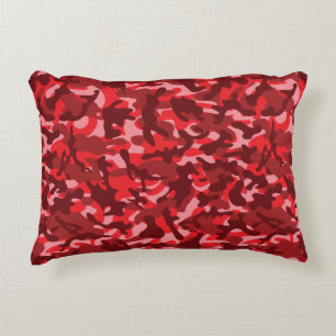 Rode Zalm Camouflage  Accent Kussen