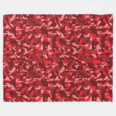 Rode Zalm Camouflage Fleece Deken (Voorkant (Horizontaal))