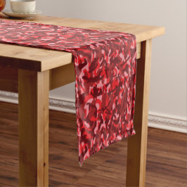 Rode Zalm Camouflage Lange Tafelloper