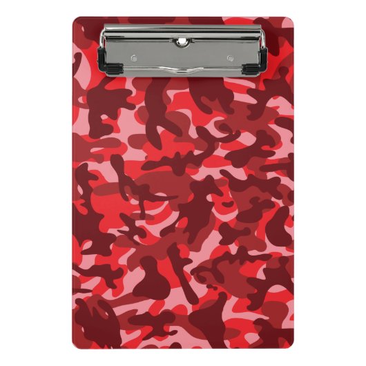 Rode Zalm Camouflage Mini Klembord (Voorkant)