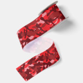 Rode Zalm Camouflage  Satijnen Lint (Achterkant)