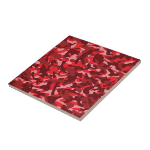 Rode Zalm Camouflage Tegeltje