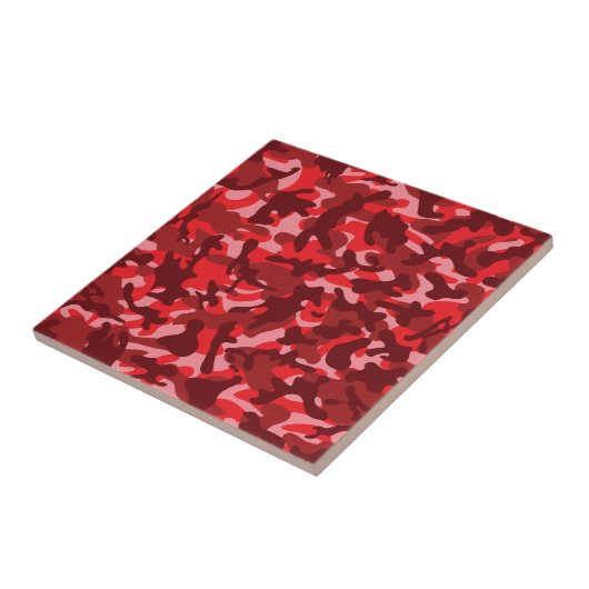 Rode Zalm Camouflage Tegeltje (Zijkant)