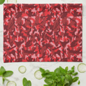 Rode Zalm Camouflage Theedoek (Gevouwen)