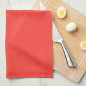 Rode Zalm Effen Kleur Theedoek (Quarter Fold)